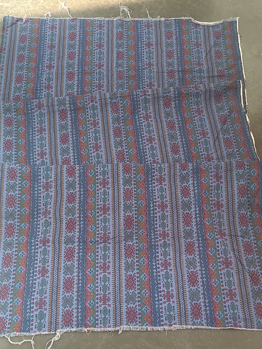 VINTAGE BOHEMIAN AZTEC KILIM PRINT FABRIC - Picture 6 of 6
